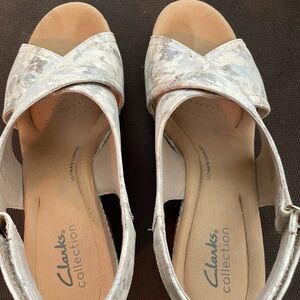 Clarks Wedge Sandals, Size 9.5